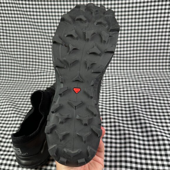 Salomon Cross Pro 2 Womens Trail Running Gorpcore Sock Sneaker All Black Size 7 - Picture 6 of 7